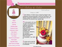 Tablet Screenshot of clarasbakeryandcakes.com